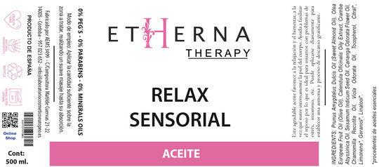 Aceite Relajante Sensorial 500 ml PRODUCTO PROFESIONAL